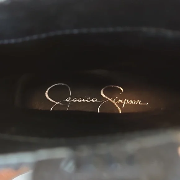 JESSICA SIMPSON BLACK GLITTER TAMIRA BOOTS NWOT 7M - Picture 6 of 7